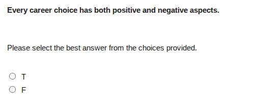 every career choice has both positive and negative aspects. please sele…