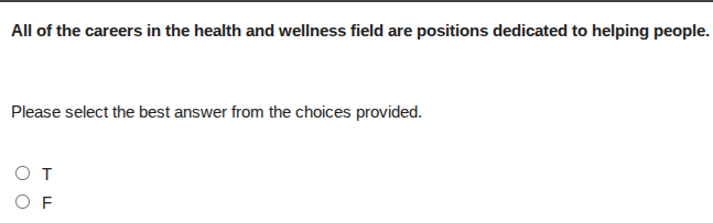 all of the careers in the health and wellness field are positions dedic…