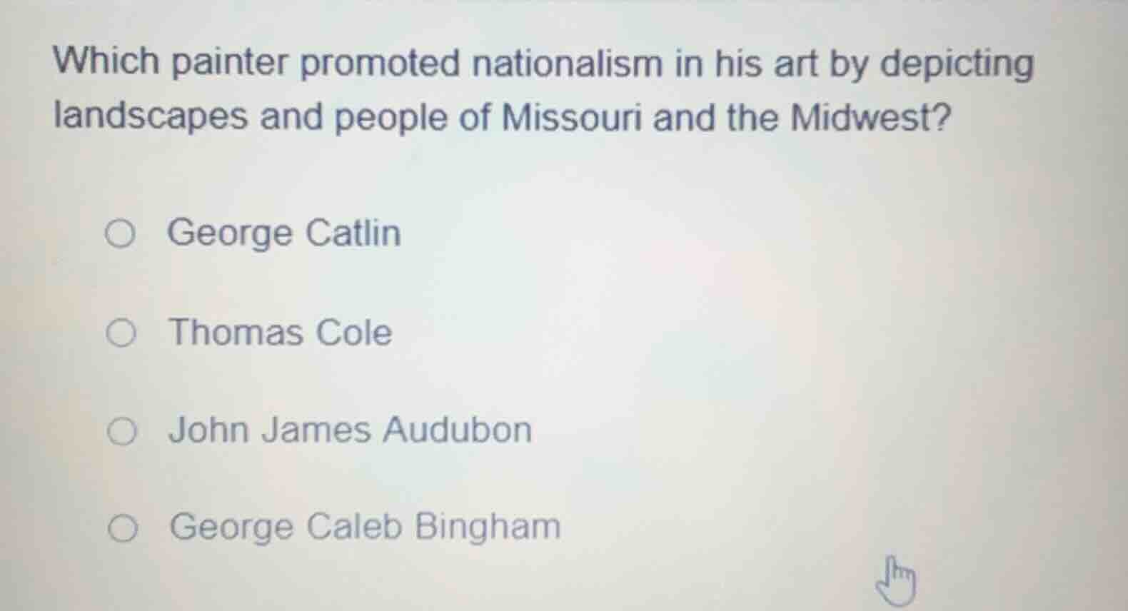 which painter promoted nationalism in his art by depicting landscapes a…