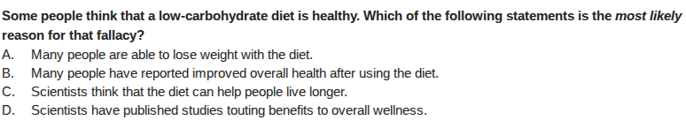 some people think that a low - carbohydrate diet is healthy. which of t…