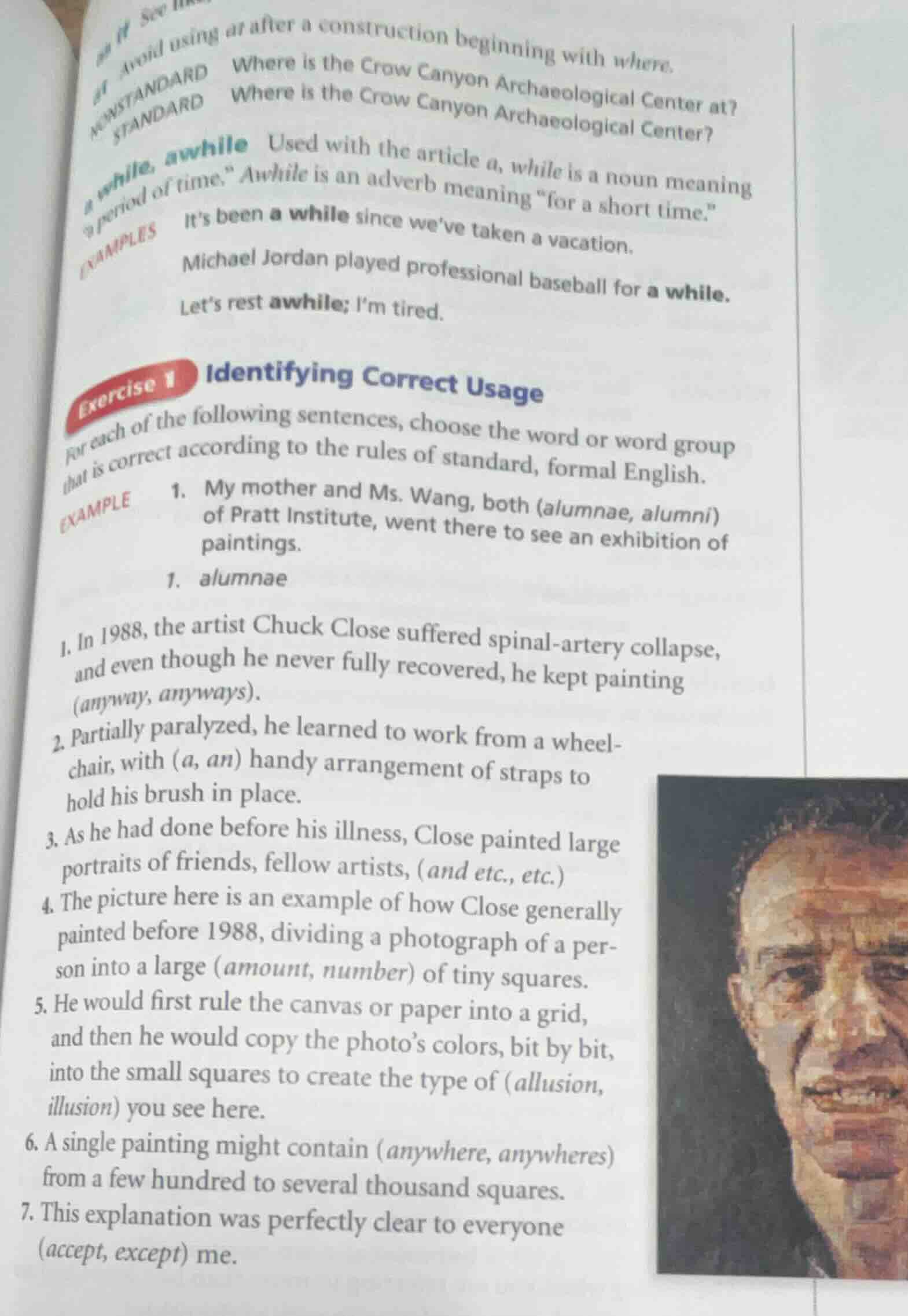 avoid using at after a construction beginning with where. nonstandard w…