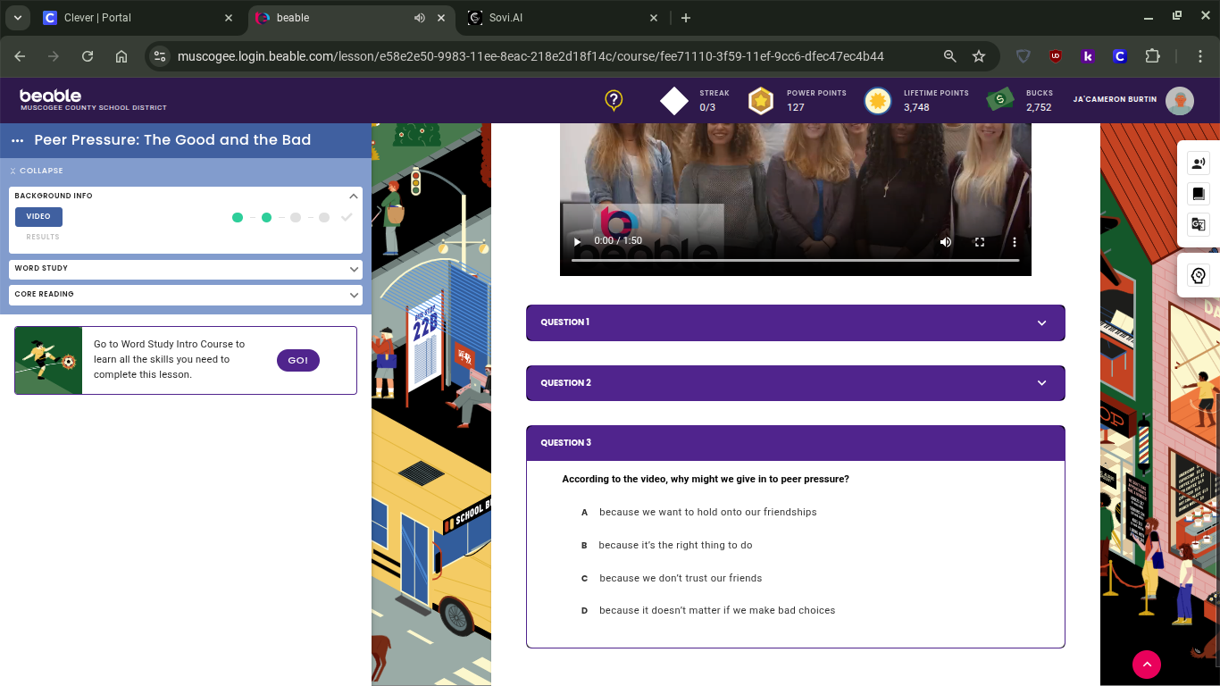 according to the video, why might we give in to peer pressure? a becaus…