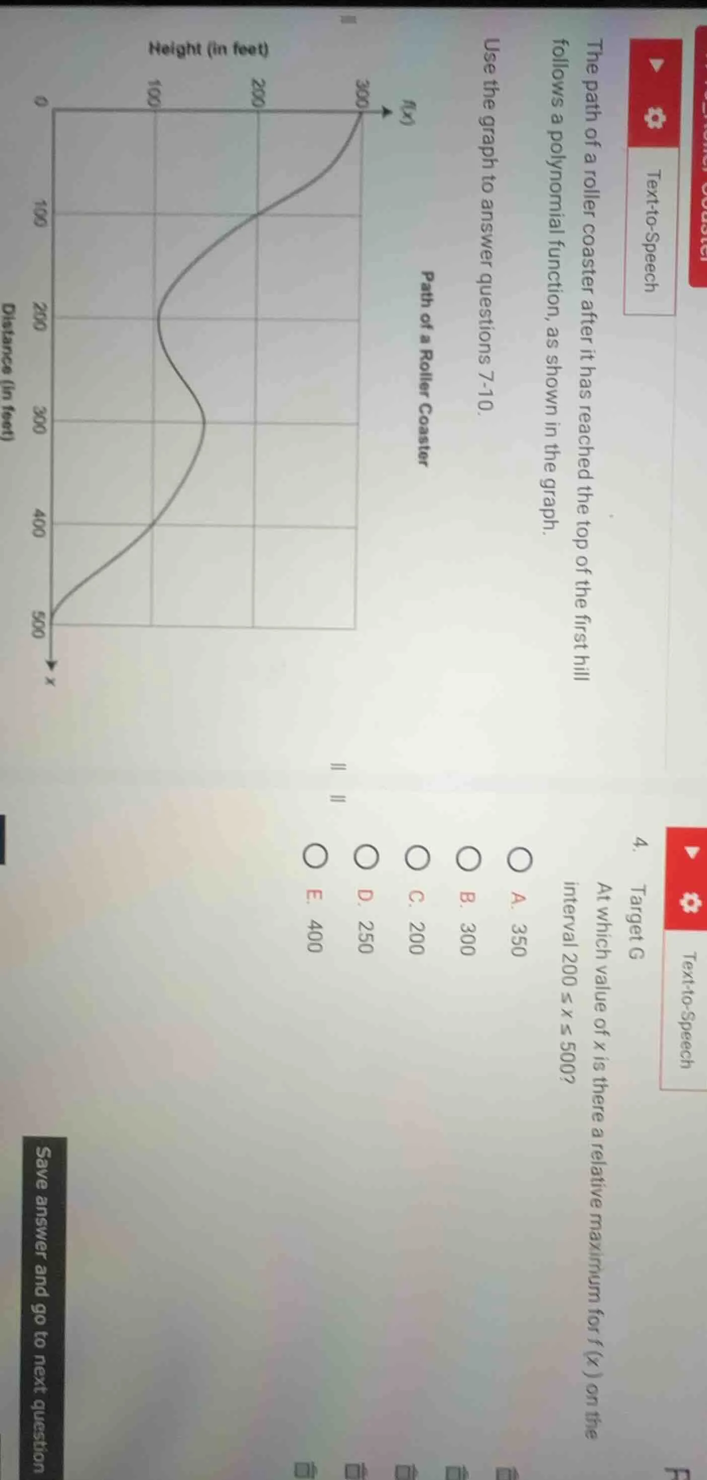 the path of a roller coaster after it has reached the top of the first …