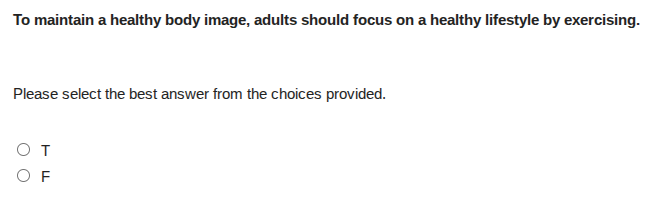 to maintain a healthy body image, adults should focus on a healthy life…