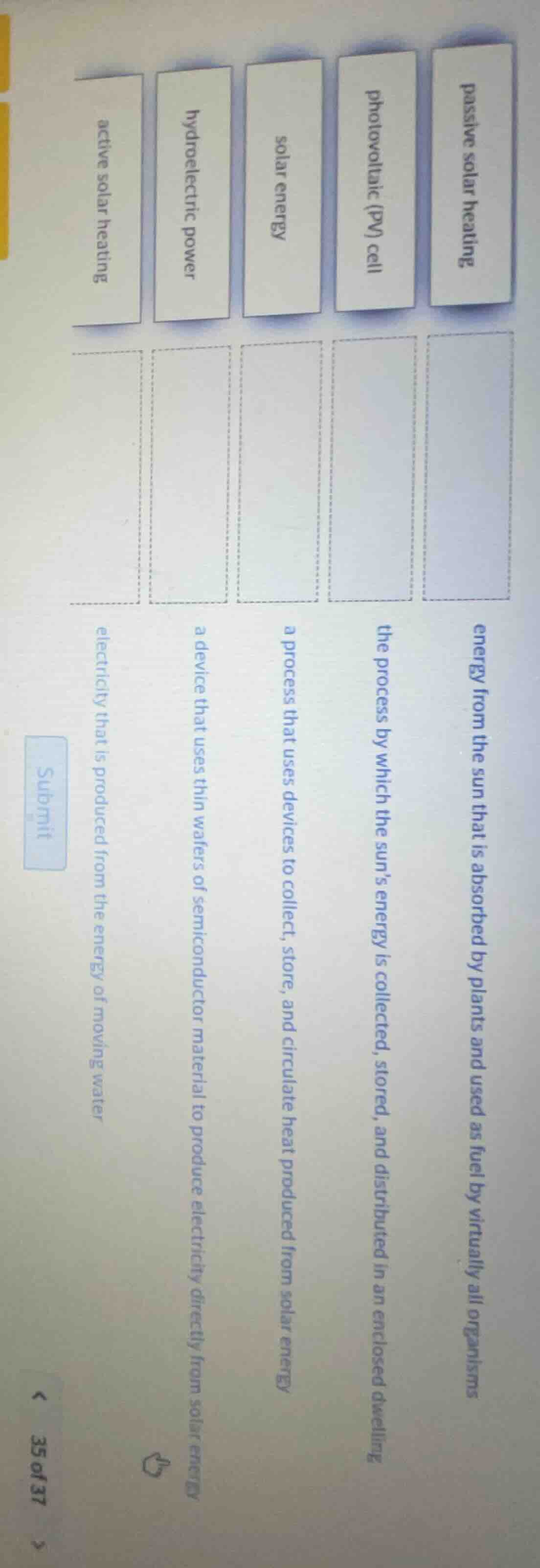 passive solar heating photovoltaic (pv) cell solar energy hydroelectric…