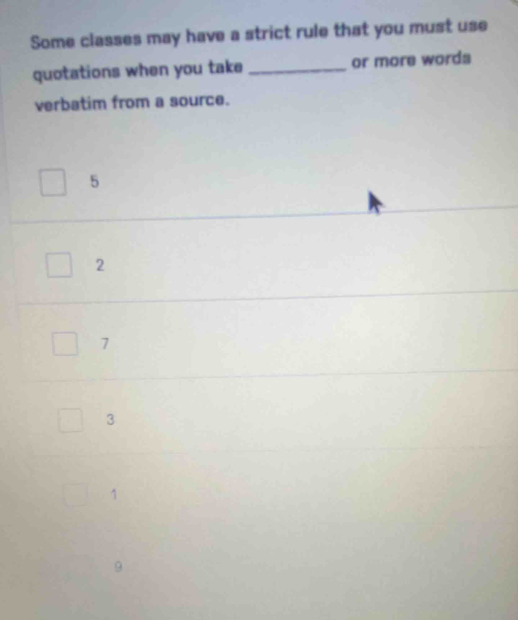 some classes may have a strict rule that you must use quotations when y…