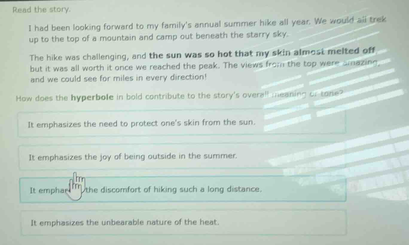 read the story. i had been looking forward to my familys annual summer …