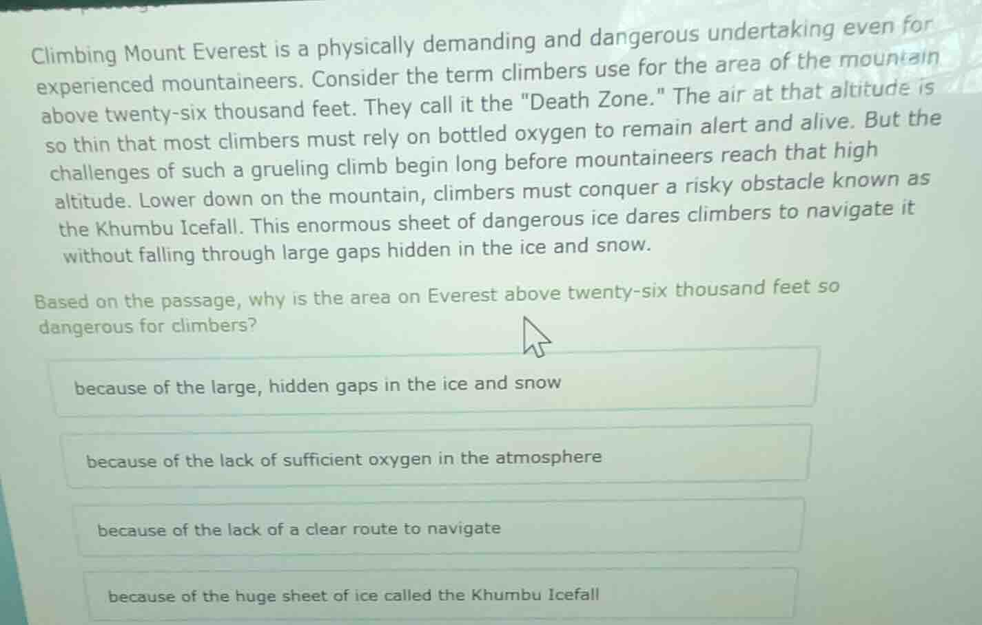 climbing mount everest is a physically demanding and dangerous undertak…