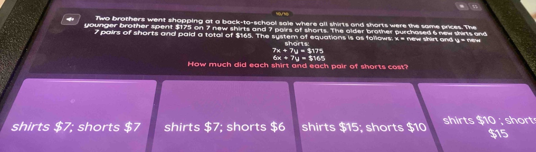 two brothers went shopping at a back - to - school sale where all shirt…