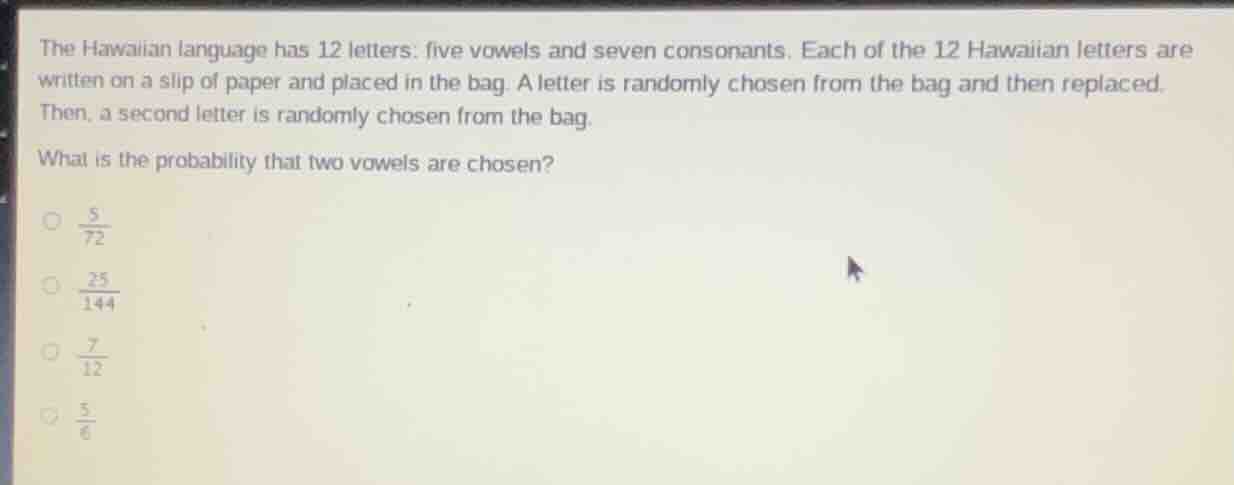 the hawaiian language has 12 letters: five vowels and seven consonants.…