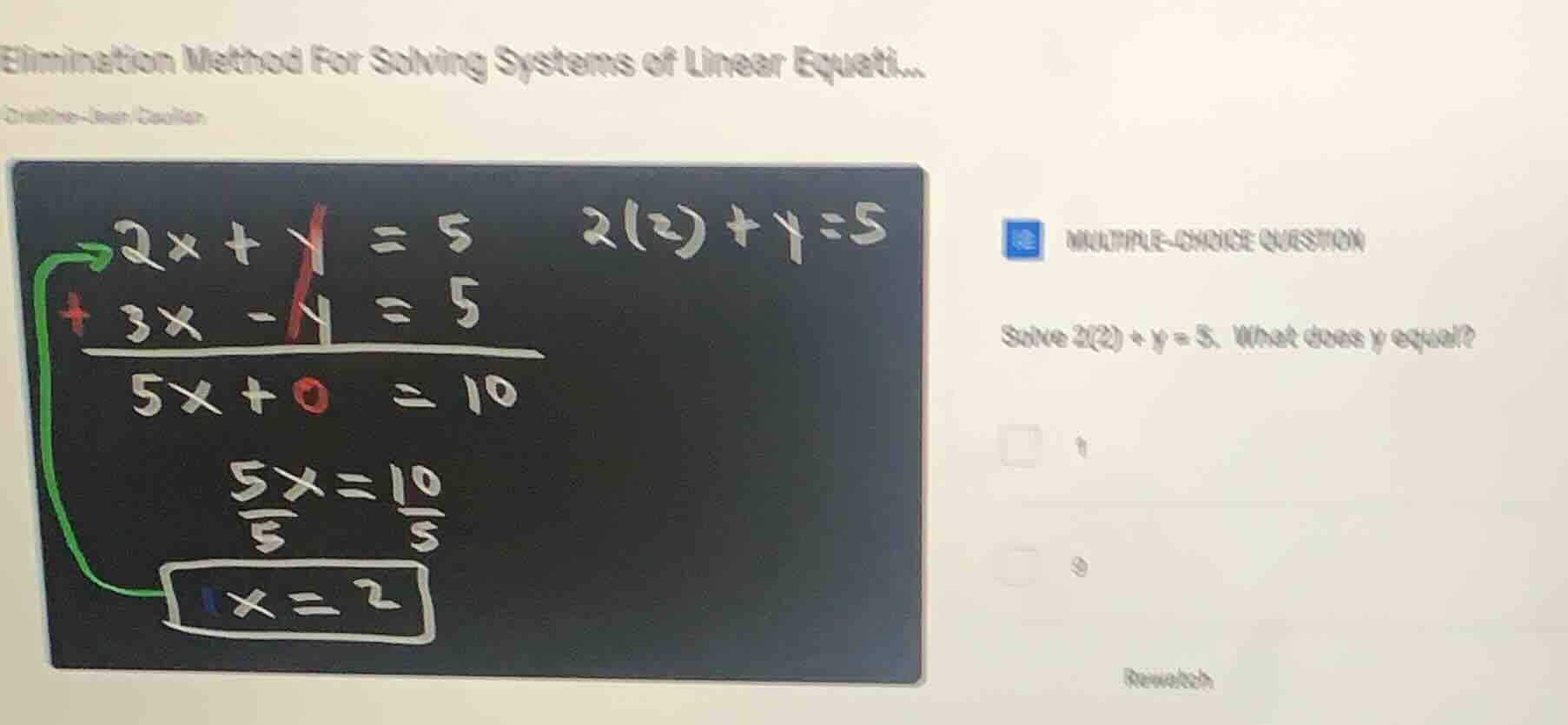 elimination method for solving systems of linear equati... drethe-jean …