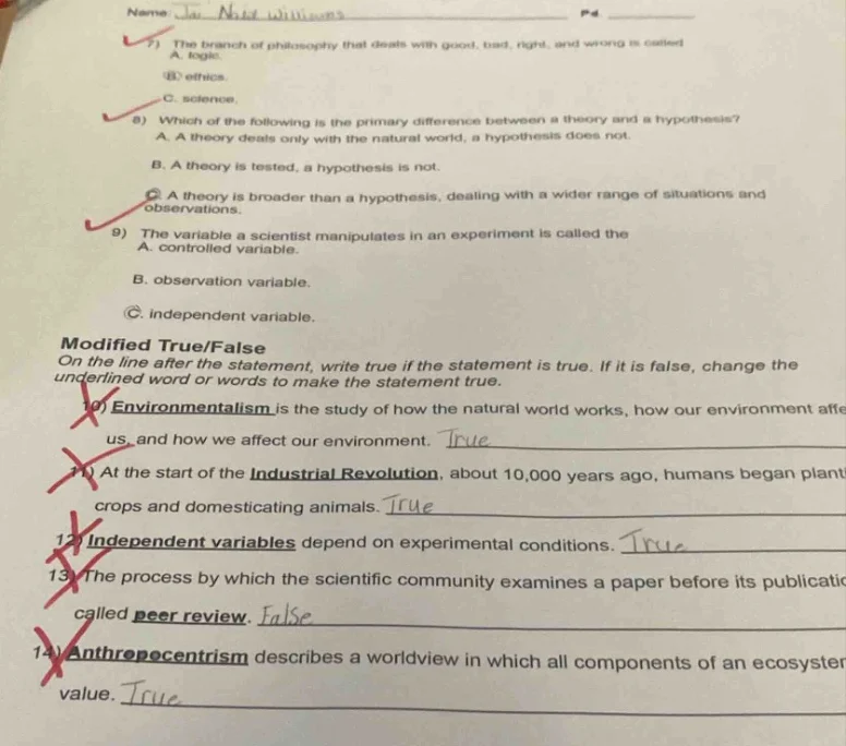 name pd 7) the branch of philosophy that deals with good, bad, right, a…