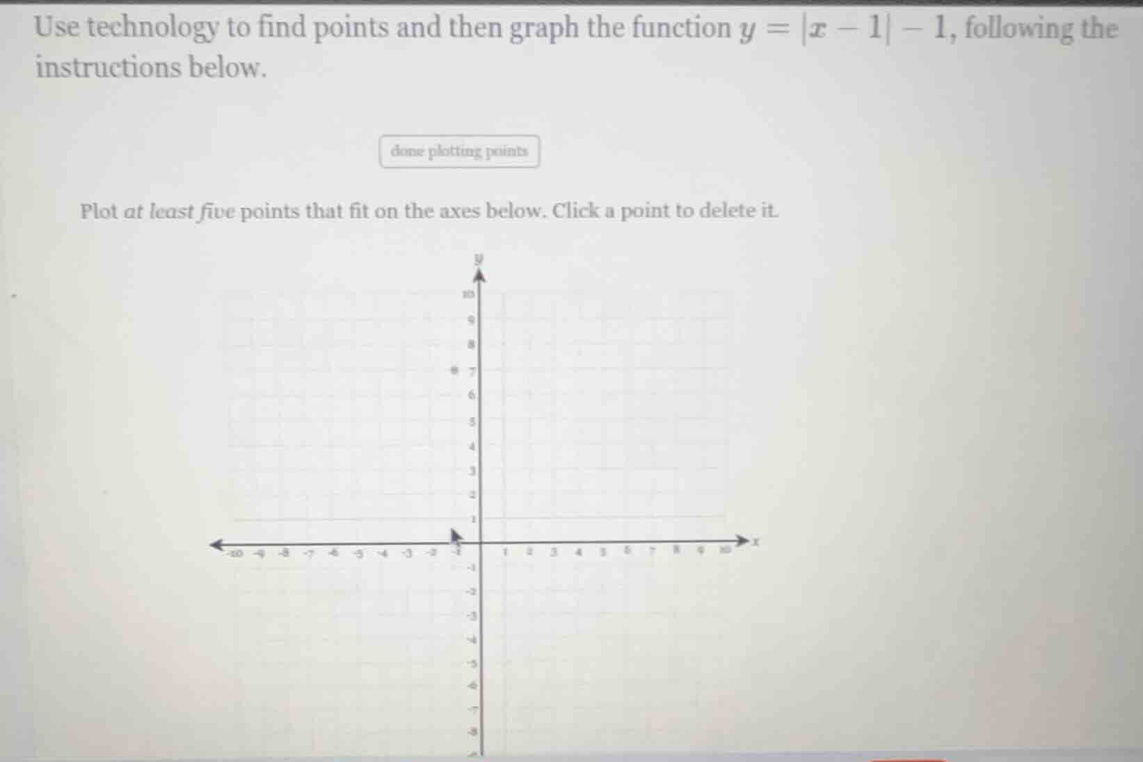use technology to find points and then graph the function $y = |x - 1| …