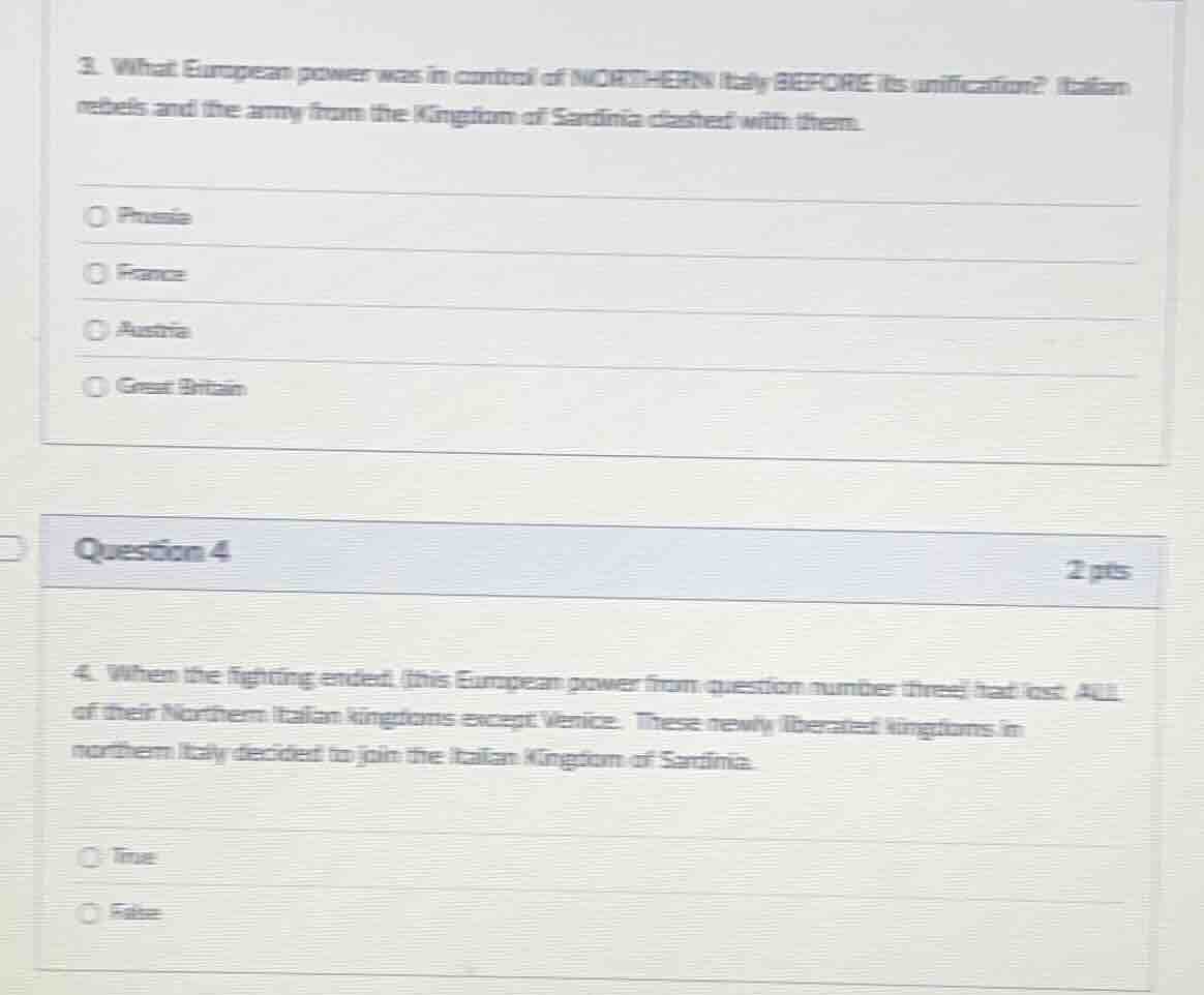 3. what european power was in control of northern italy before its unif…