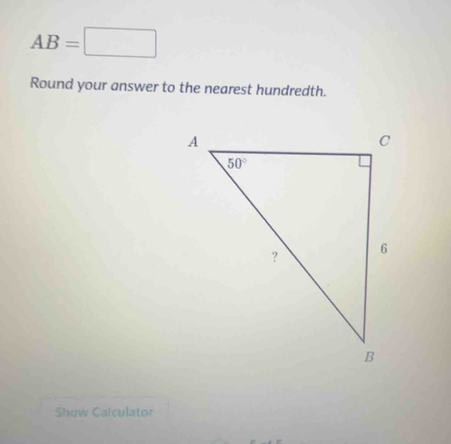 ab = \\square round your answer to the nearest hundredth. (there is a r…