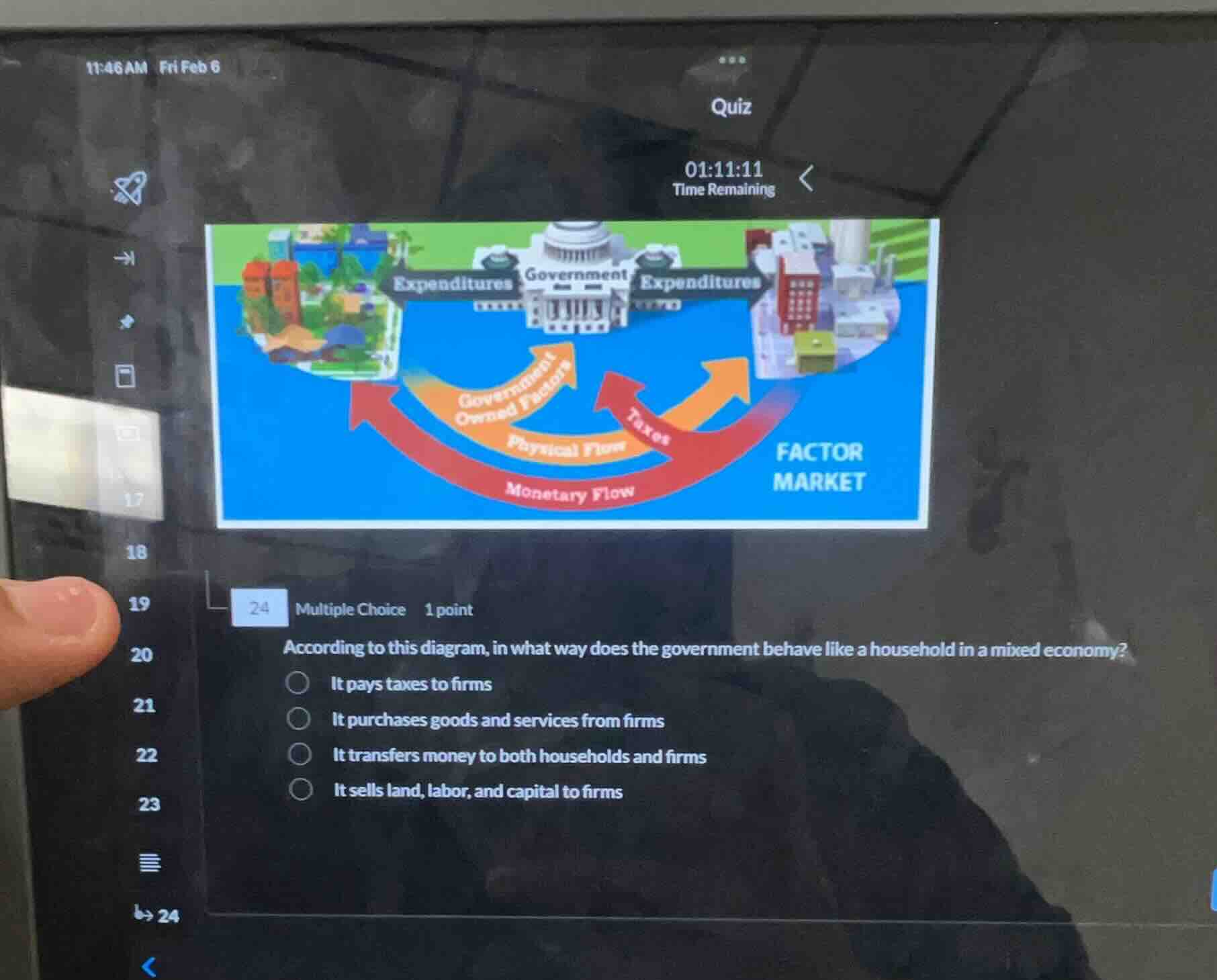 24 multiple choice 1 point according to this diagram, in what way does …