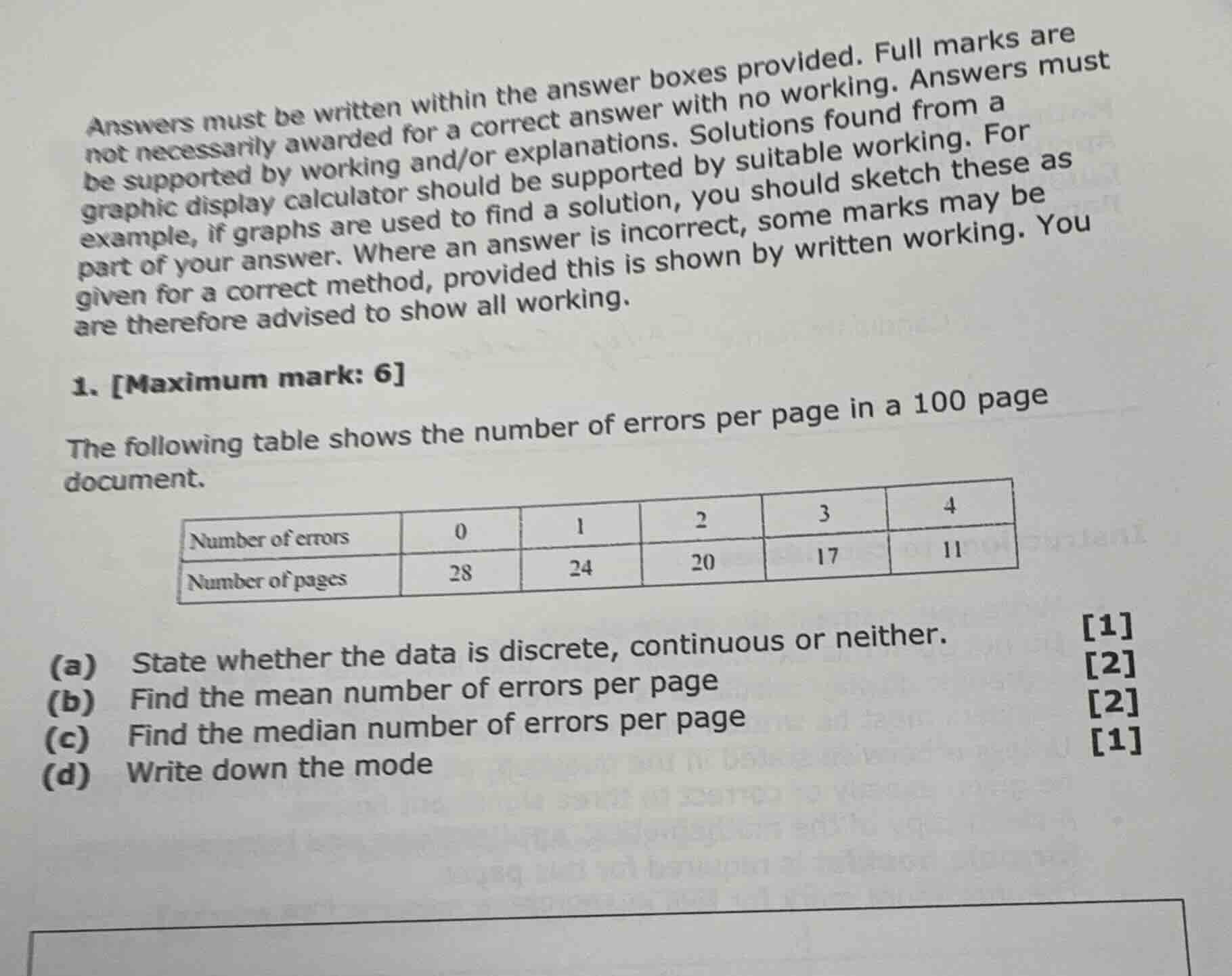 answers must be written within the answer boxes provided. full marks ar…