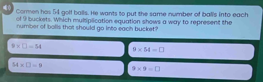 carmen has 54 golf balls. he wants to put the same number of balls into…