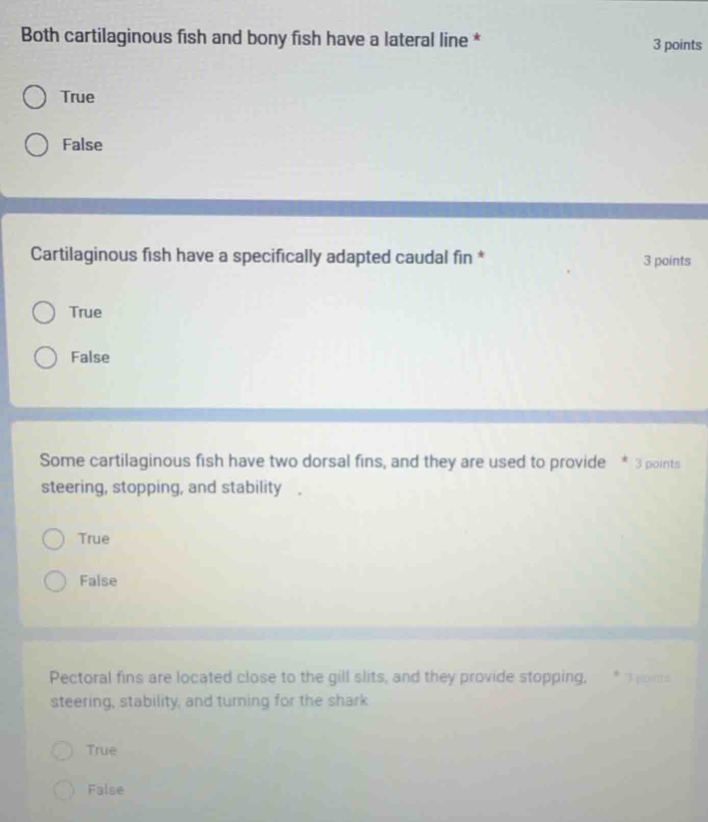 both cartilaginous fish and bony fish have a lateral line * true false …