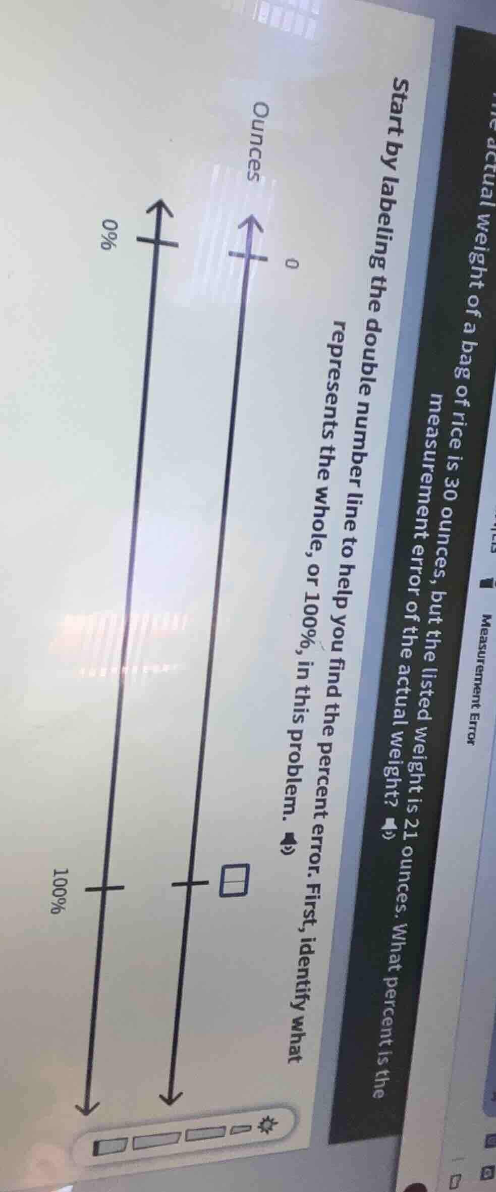 the actual weight of a bag of rice is 30 ounces, but the listed weight …