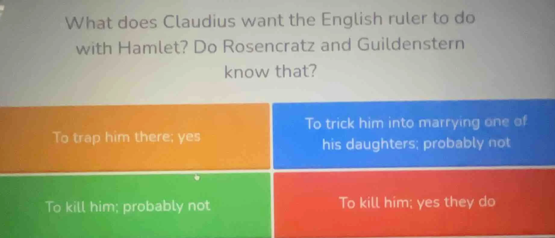 what does claudius want the english ruler to do with hamlet? do rosencr…