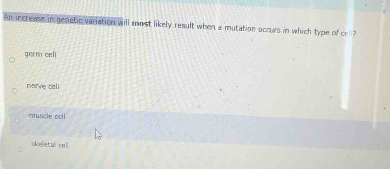 an increase in genetic variation will most likely result when a mutatio…