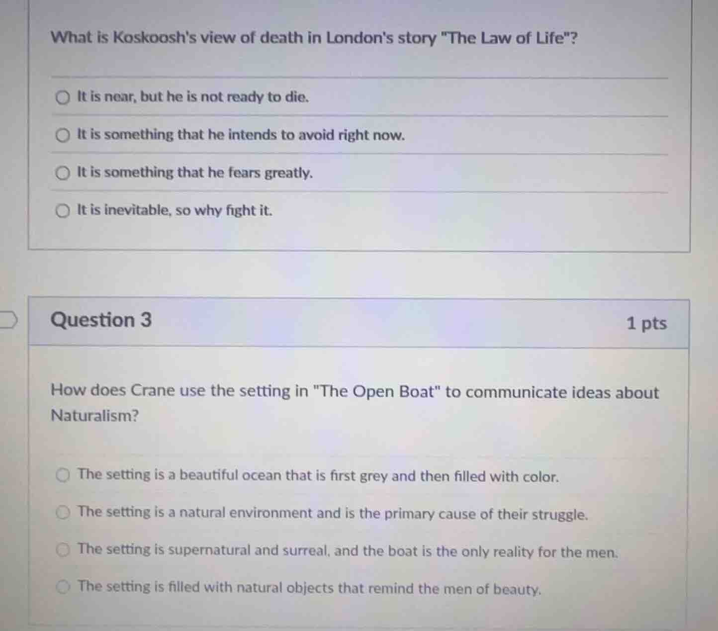 what is koskooshs view of death in londons story \the law of life\? it …