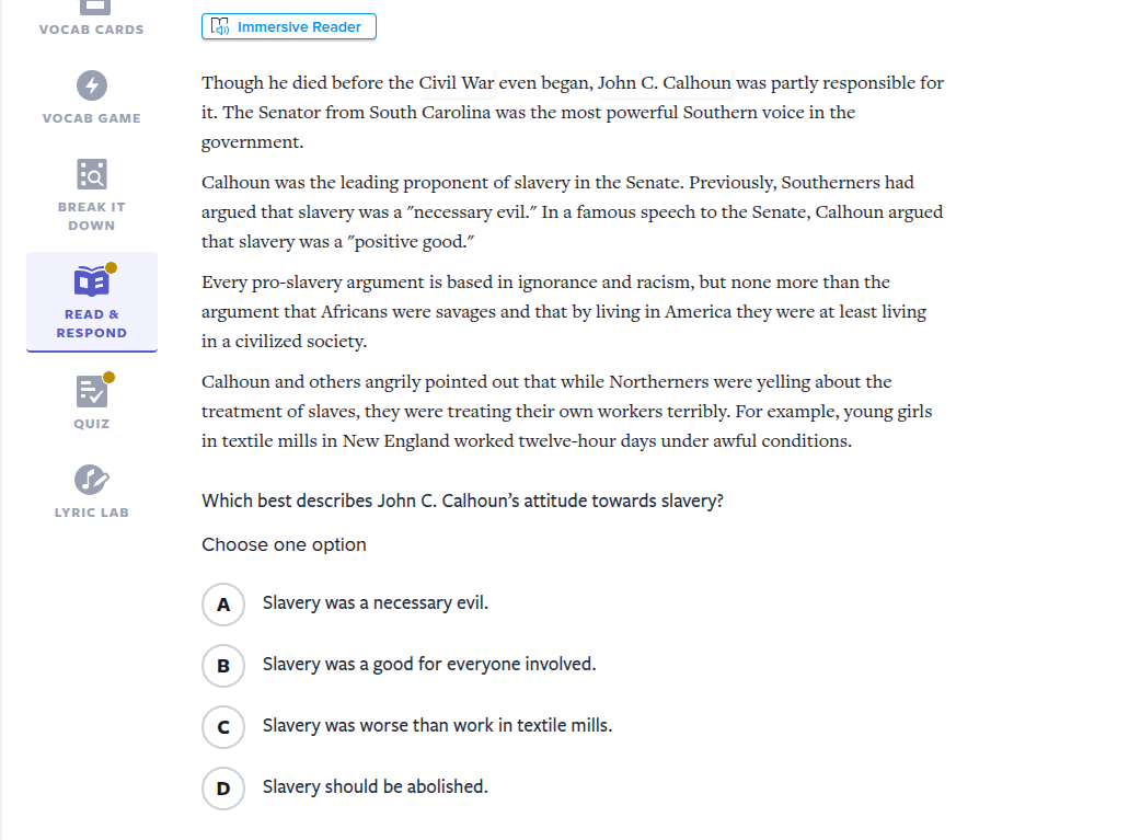 though he died before the civil war even began, john c. calhoun was par…