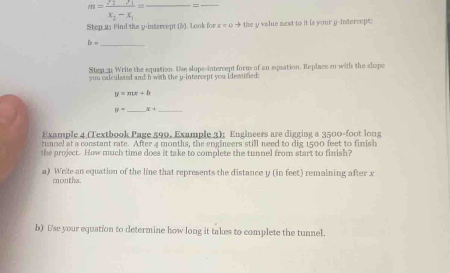 m = \\frac{y_2 - y_1}{x_2 - x_1} = \\underline{quadquad} = \\underline{…