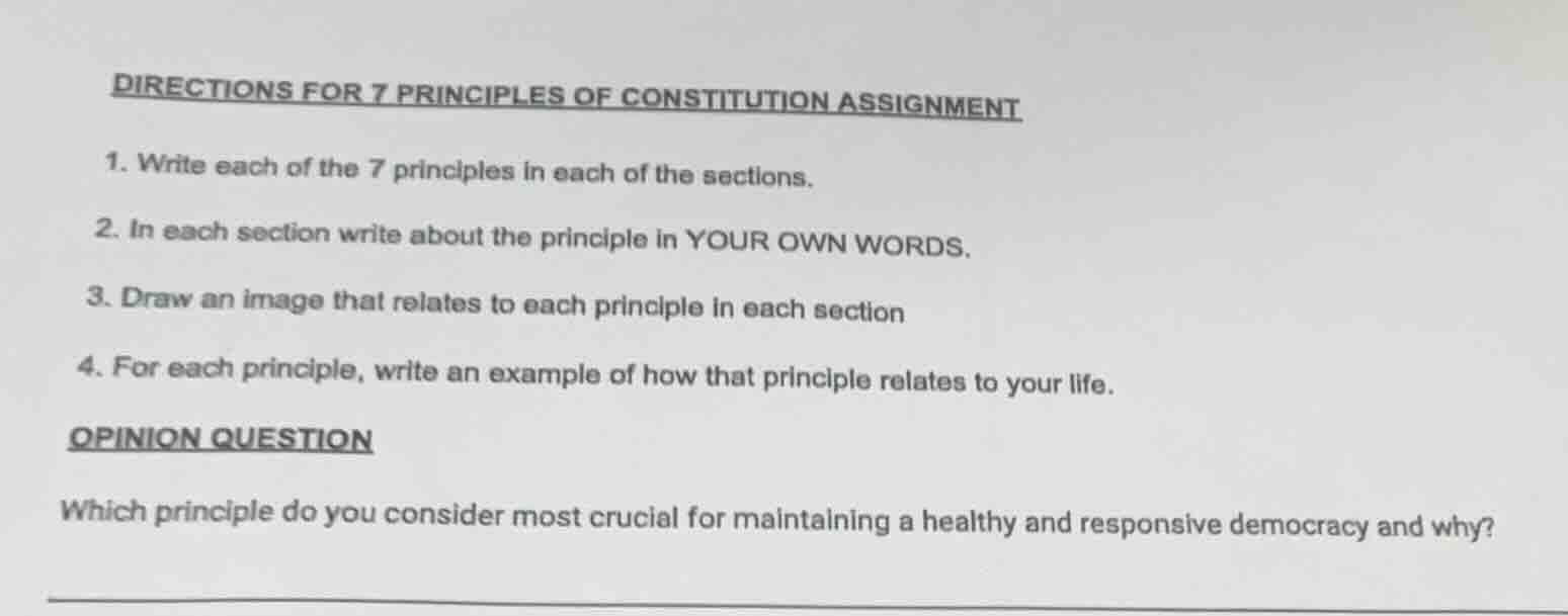 directions for 7 principles of constitution assignment 1. write each of…