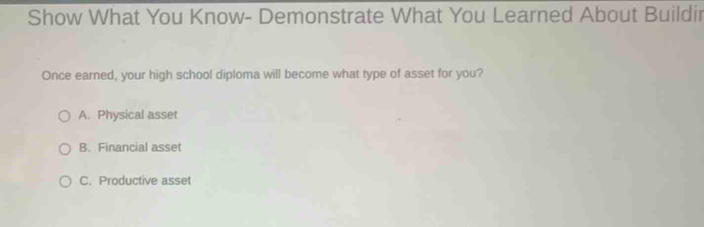 show what you know- demonstrate what you learned about buildin once ear…