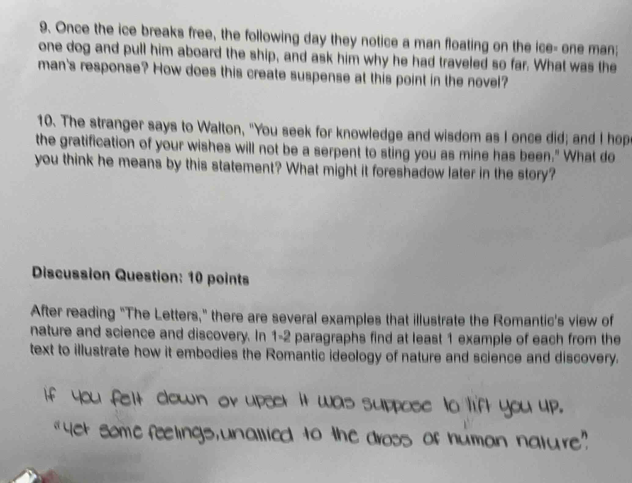 9. once the ice breaks free, the following day they notice a man floati…