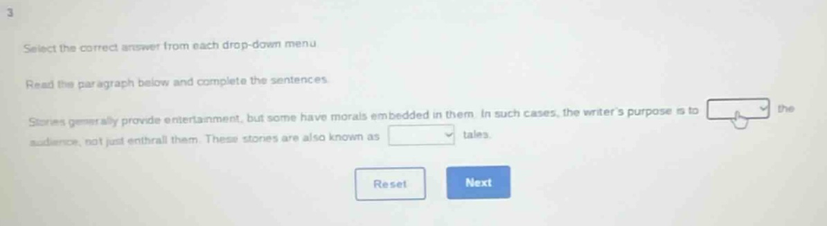 select the correct answer from each drop - down menu. read the paragrap…