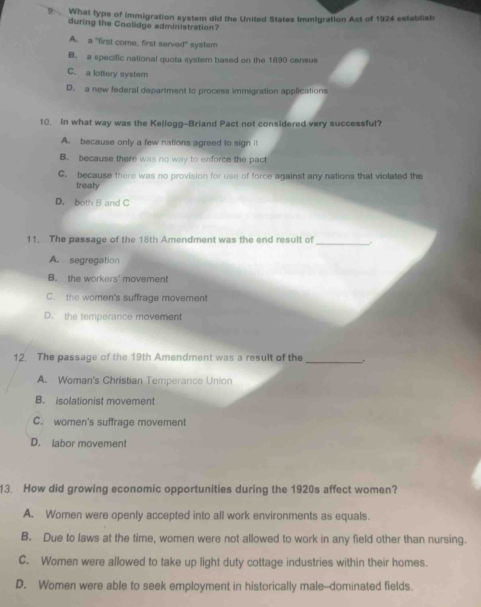 9. what type of immigration system did the united states immigration ac…