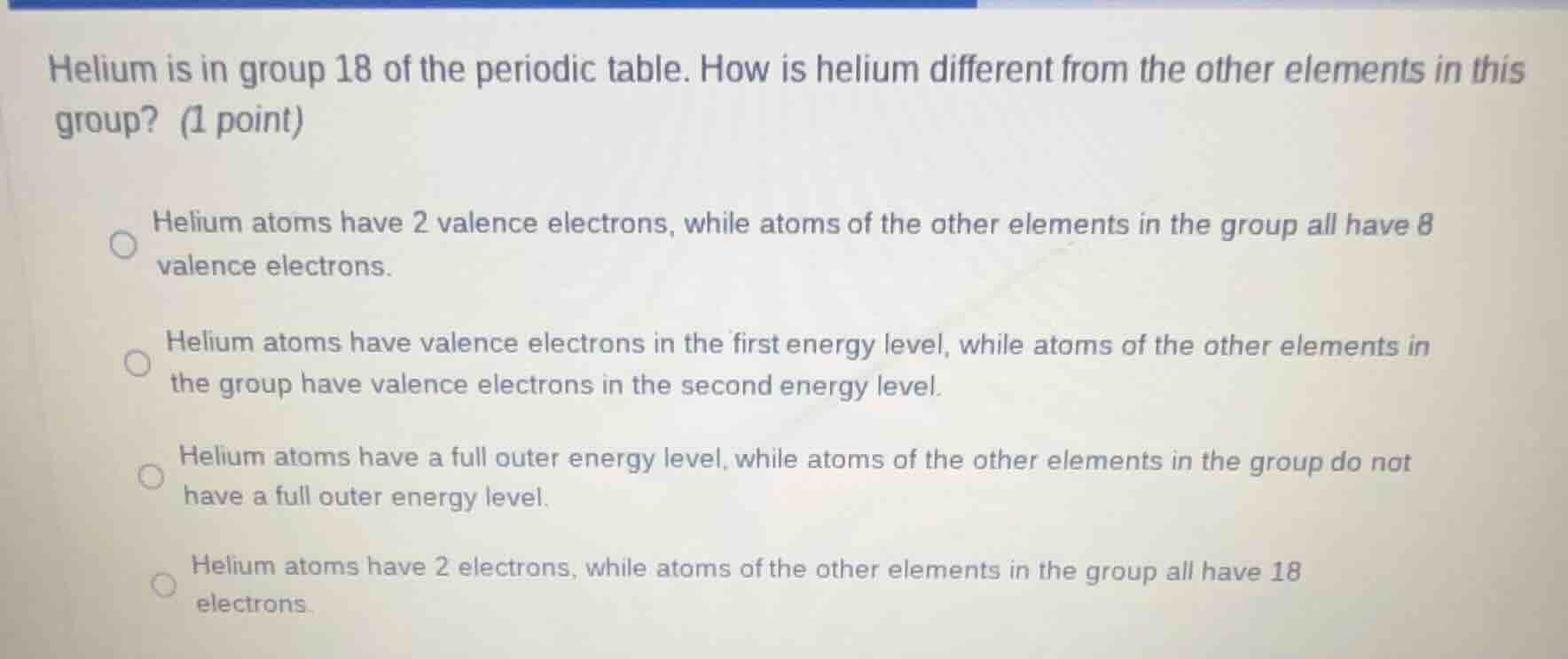 helium is in group 18 of the periodic table. how is helium different fr…