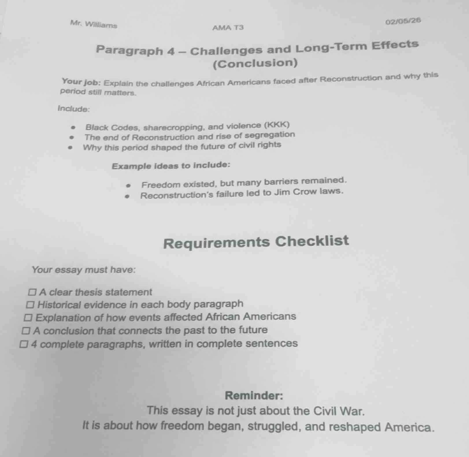 mr. williams ama t3 02/05/26 paragraph 4 – challenges and long-term eff…