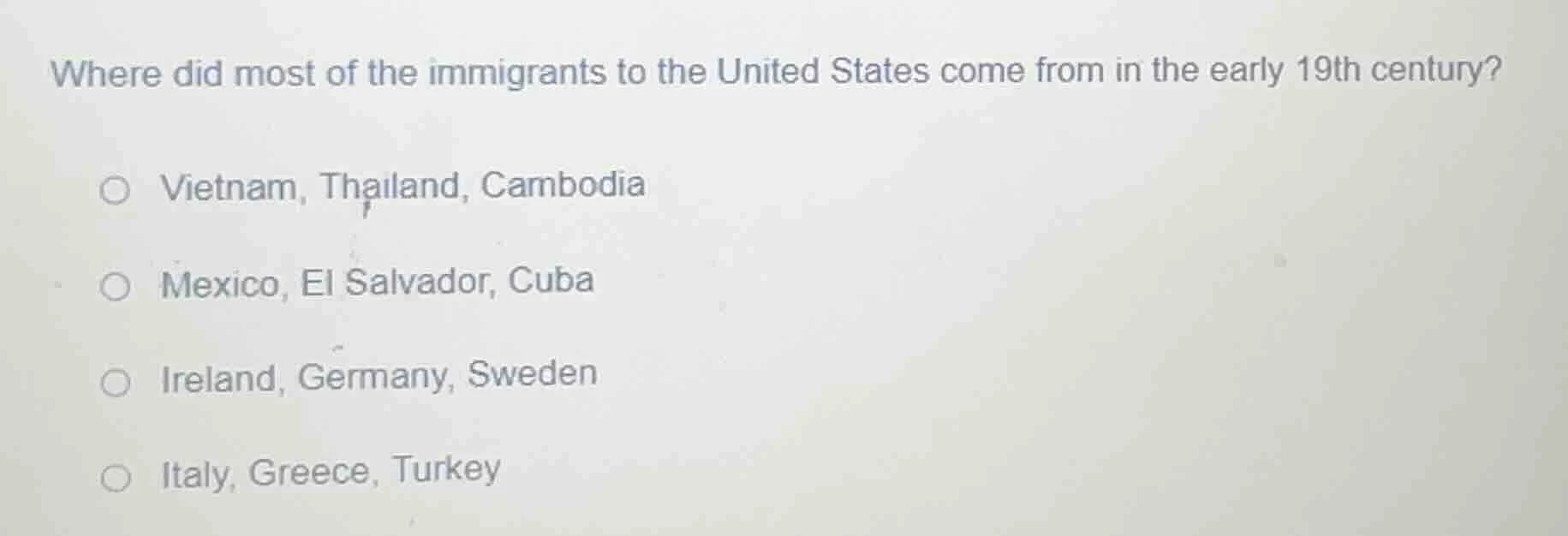 where did most of the immigrants to the united states come from in the …