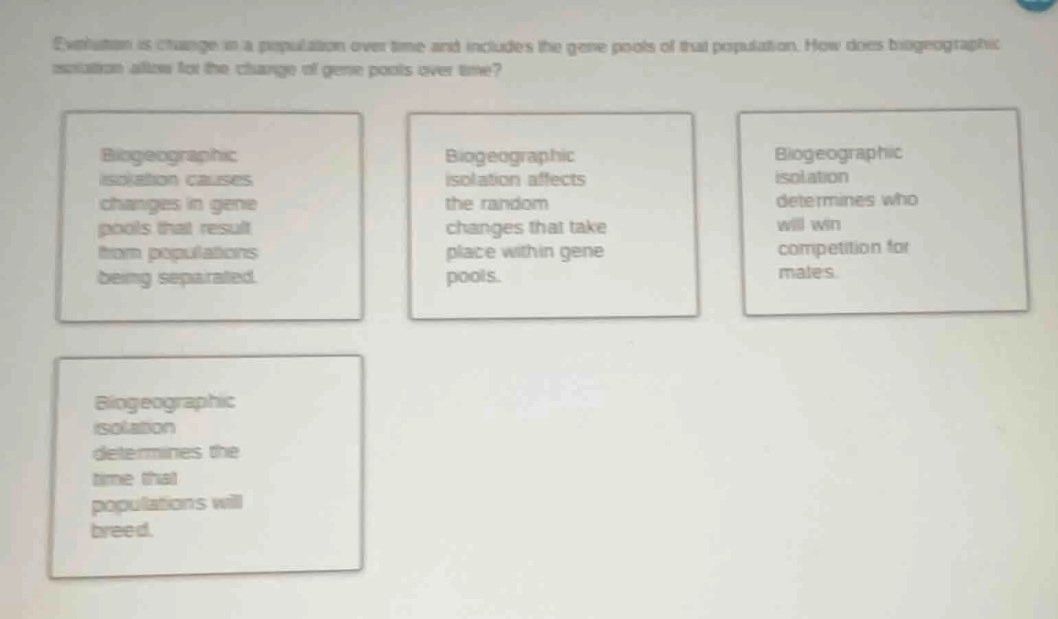 evolution is change in a population over time and includes the gene poo…