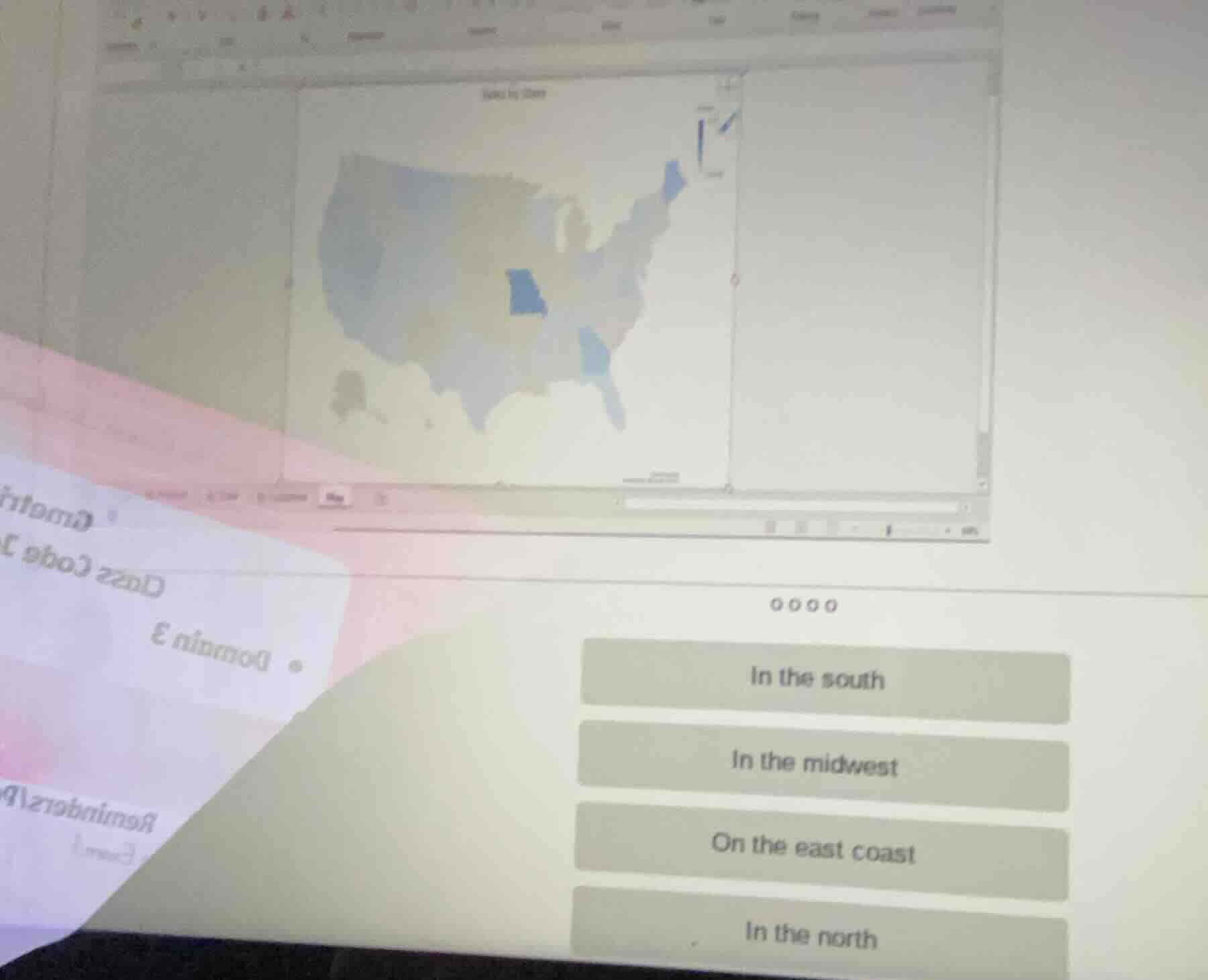 question 3 class code 1 country options: in the south in the midwest on…