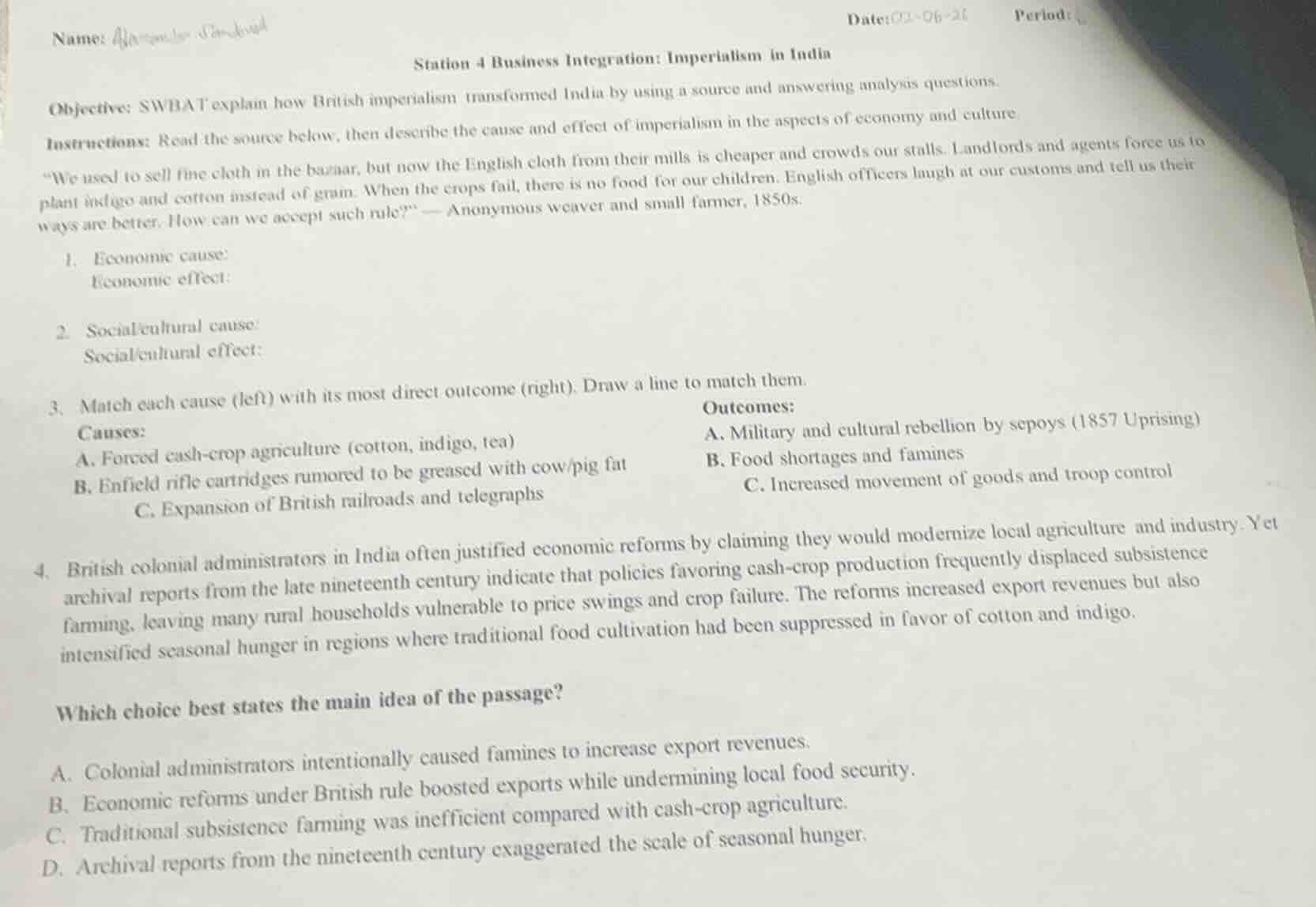 name: date:02-06-21 period: station 4 business integration: imperialism…