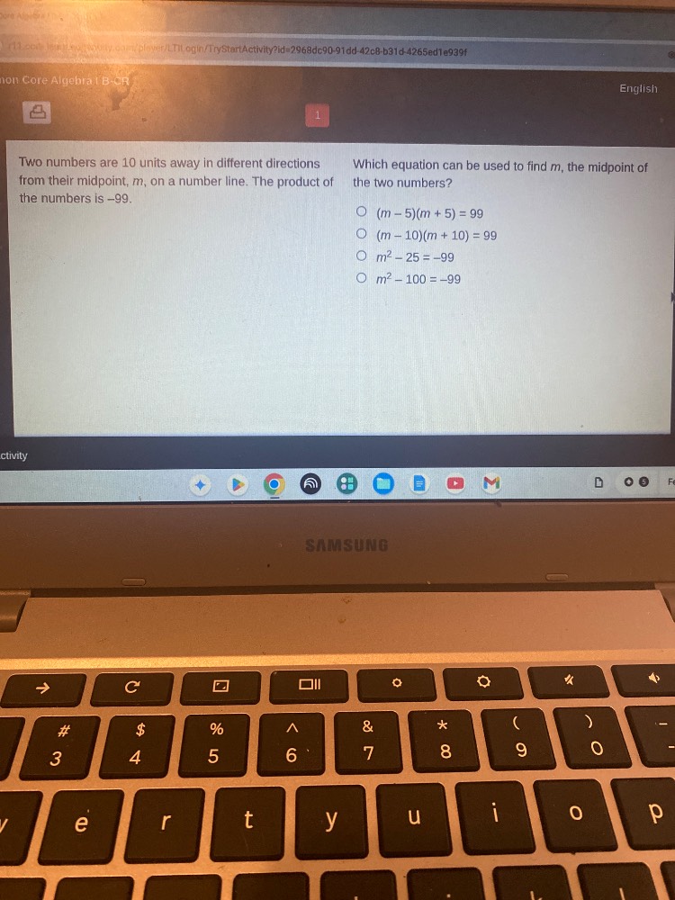 two numbers are 10 units away in different directions from their midpoi…