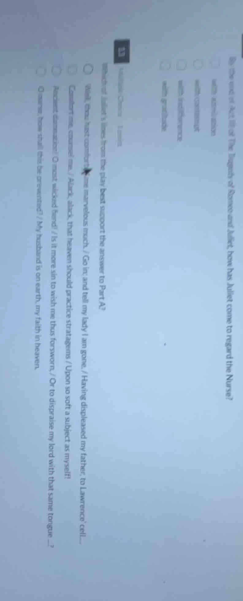 at the end of act iii of the tragedy of romeo and juliet, how has julie…