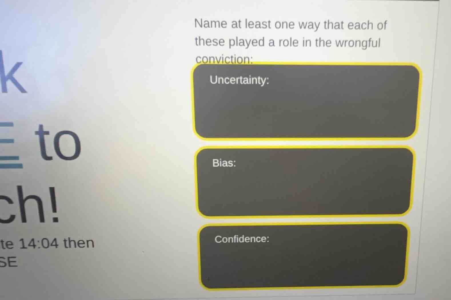 name at least one way that each of these played a role in the wrongful …