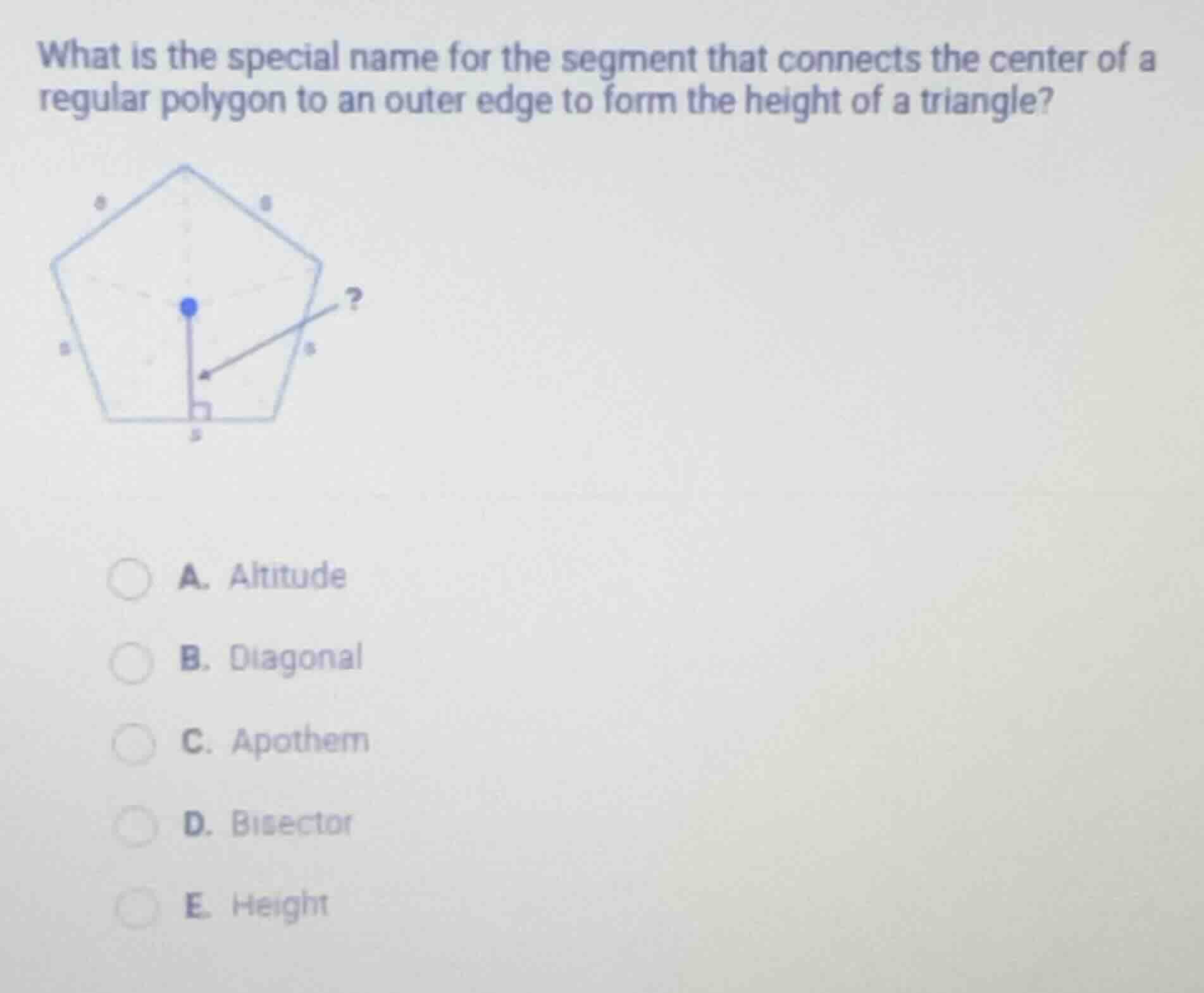 what is the special name for the segment that connects the center of a …
