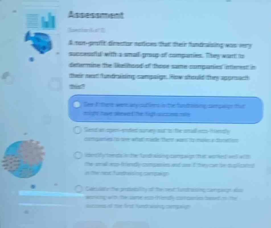 assessment question 6 of 10 a non - profit director notices that their …
