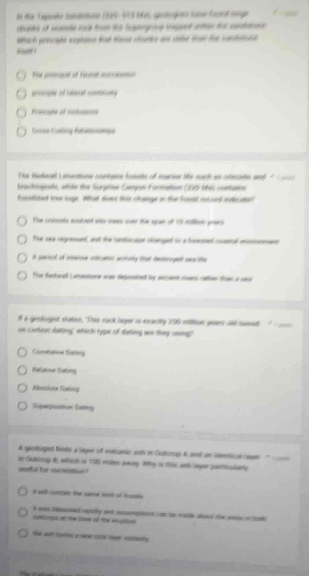 in the topanga formation (195 my), geologists have found large chunks o…