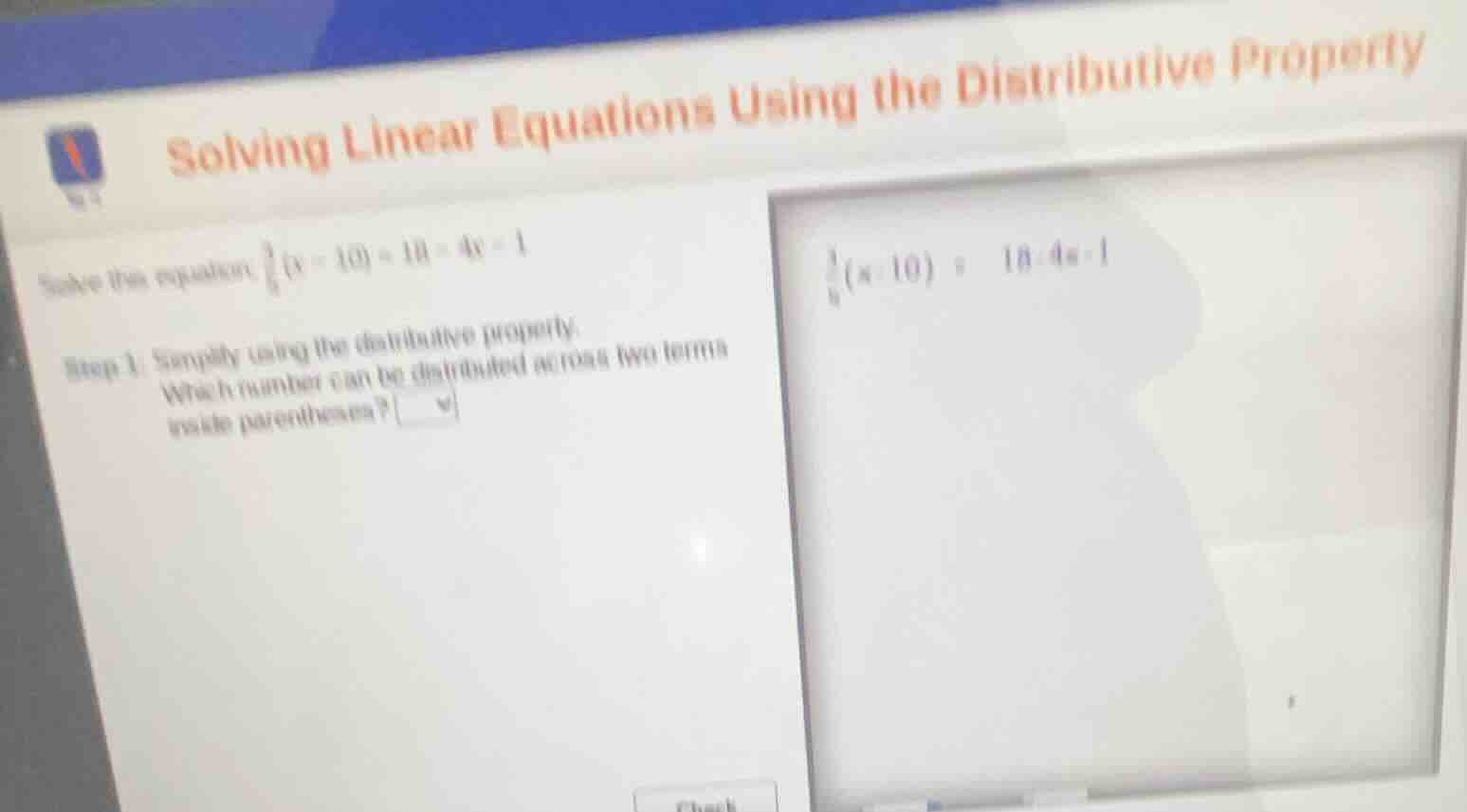 solving linear equations using the distributive property solve the equa…