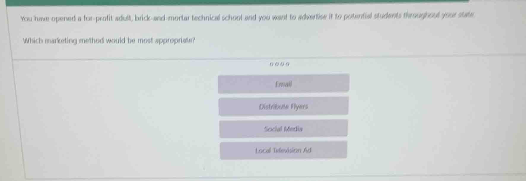 you have opened a for - profit adult, brick - and - mortar technical sc…