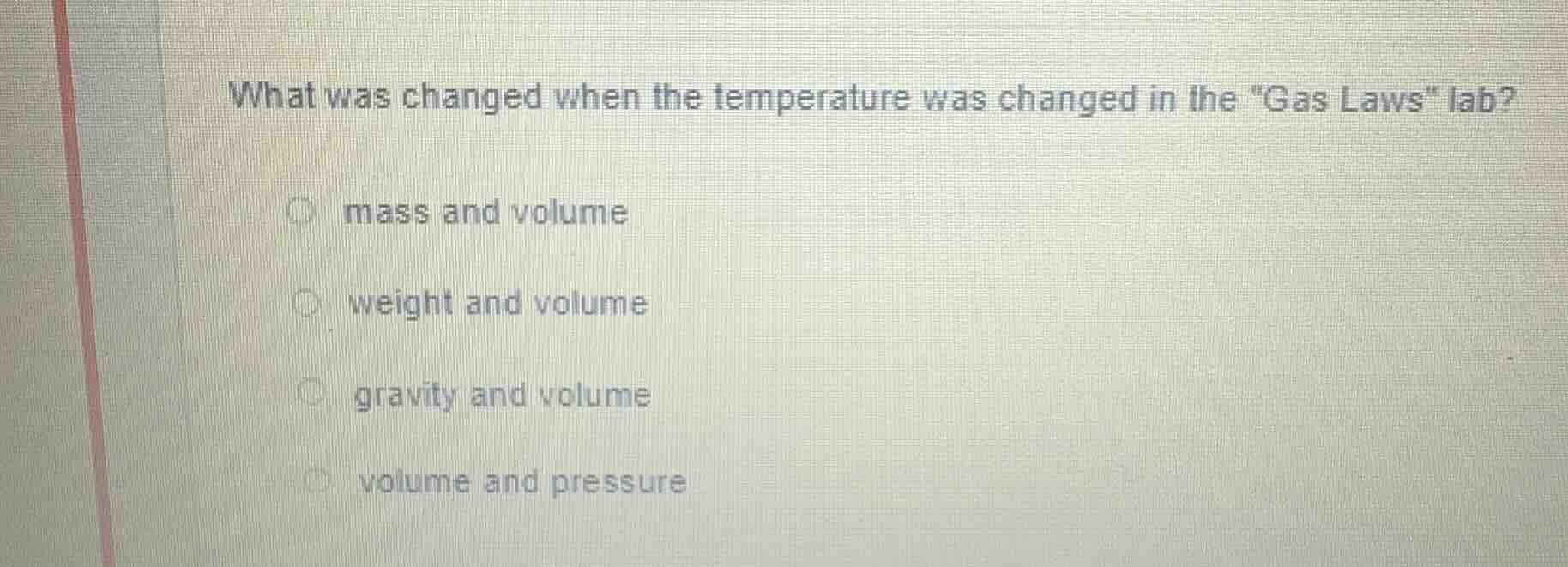 what was changed when the temperature was changed in the \gas laws\ lab…