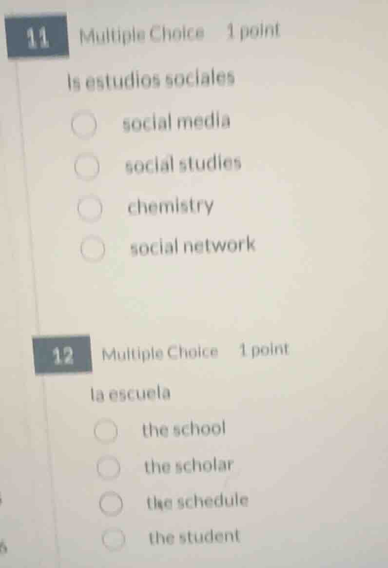 11 multiple choice 1 point ls estudios sociales social media social stu…